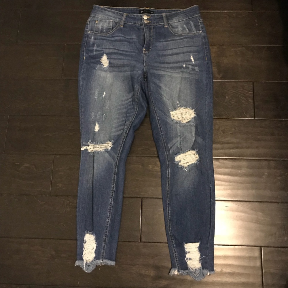 Distressed jeans